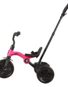 QPlay Tricicleta pentru copii Ant Plus Roz 2024 cu roti din spuma EVA pliere compacta cosulet pentru jucarii de la 2 ani pana la 25 kg