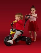 QPlay Tricicleta pentru copii Ant Plus Verde cu roti din spuma EVA pliere compacta cosulet pentru jucarii de la 2 ani pana la 25 kg
