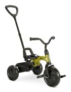 QPlay Tricicleta pentru copii Ant Plus Verde-Maslina cu roti din spuma EVA pliere compacta cosulet pentru jucarii de la 2 ani pana la 25 kg