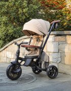 QPlay Tricicleta pentru copii Comfo Max Bej ultrapliabila scaun pivotant roti eva spatar reglabil