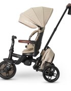 QPlay Tricicleta pentru copii Comfo Max Bej ultrapliabila scaun pivotant roti eva spatar reglabil