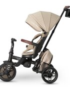 QPlay Tricicleta pentru copii Comfo Max Bej ultrapliabila scaun pivotant roti eva spatar reglabil