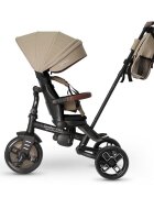 QPlay Tricicleta pentru copii Comfo Max Coffee ultrapliabila scaun pivotant roti eva spatar reglabil