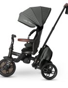 QPlay Tricicleta pentru copii Comfo Max Gri ultrapliabila scaun pivotant roti eva spatar reglabil
