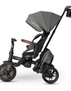 QPlay Tricicleta pentru copii Comfo Max Gri ultrapliabila scaun pivotant roti eva spatar reglabil