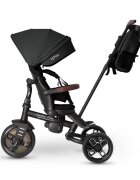 QPlay Tricicleta pentru copii Comfo Max Negru ultrapliabila scaun pivotant roti eva spatar reglabil