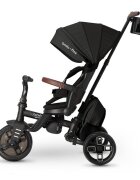 QPlay Tricicleta pentru copii Comfo Max Negru ultrapliabila scaun pivotant roti eva spatar reglabil