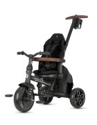 QPlay Tricicleta pentru copii Comfo Max Negru ultrapliabila scaun pivotant roti eva spatar reglabil