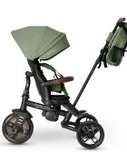 QPlay Tricicleta pentru copii Comfo Max Verde ultrapliabila scaun pivotant roti eva spatar reglabil