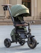 QPlay Tricicleta pentru copii Comfo Max Verde ultrapliabila scaun pivotant roti eva spatar reglabil