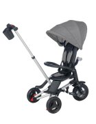 QPlay Tricicleta pentru copii Nova Gri ultrapliabila roti Eva cadru din aluminiu scaun rotativ sistem roata si ghidon liber varsta 10 luni+