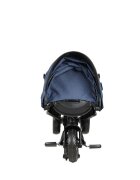 QPlay Tricicleta pentru copii Nova Niello Albastru ultrapliabila cu cadru din aluminiu sezut reversibil 360 spatar reglabil suport pentru picioare roti din cauciuc Eva de la 10 luni pana la 25 kg