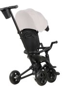 QPlay Tricicleta pentru copii Nova Niello Gri ultrapliabilacu cadru din aluminiu sezut reversibil 360 spatar reglabil suport pentru picioare roti din cauciuc Eva de la 10 luni pana la 25 kg