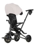 QPlay Tricicleta pentru copii Nova Niello Gri ultrapliabilacu cadru din aluminiu sezut reversibil 360 spatar reglabil suport pentru picioare roti din cauciuc Eva de la 10 luni pana la 25 kg