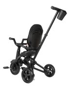 QPlay Tricicleta pentru copii Nova Niello Negru ultrapliabila cu cadru din aluminiu sezut reversibil 360 spatar reglabil suport pentru picioare roti din cauciuc Eva de la 10 luni pana la 25 kg