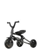 QPlay Tricicleta pentru copii Nova Niello Negru ultrapliabila cu cadru din aluminiu sezut reversibil 360 spatar reglabil suport pentru picioare roti din cauciuc Eva de la 10 luni pana la 25 kg