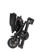 QPlay Tricicleta pentru copii Nova Niello Negru ultrapliabila cu cadru din aluminiu sezut reversibil 360 spatar reglabil suport pentru picioare roti din cauciuc Eva de la 10 luni pana la 25 kg