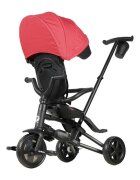 QPlay Tricicleta pentru copii Nova Niello Rosu ultrapliabila cu cadru din aluminiu sezut reversibil 360 spatar reglabil suport pentru picioare roti din cauciuc Eva de la 10 luni pana la 25 kg