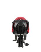 QPlay Tricicleta pentru copii Nova Niello Rosu ultrapliabila cu cadru din aluminiu sezut reversibil 360 spatar reglabil suport pentru picioare roti din cauciuc Eva de la 10 luni pana la 25 kg
