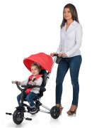 QPlay Tricicleta pentru copii Nova Rosu ultrapliabila roti Eva cadru din aluminiu scaun rotativ sistem roata si ghidon liber varsta 10 luni+