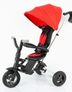 QPlay Tricicleta pentru copii Nova Rosu ultrapliabila roti Eva cadru din aluminiu scaun rotativ sistem roata si ghidon liber varsta 10 luni+