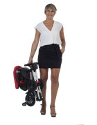 QPlay Tricicleta pentru copii Nova Rosu ultrapliabila roti Eva cadru din aluminiu scaun rotativ sistem roata si ghidon liber varsta 10 luni+