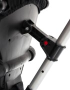 QPlay Tricicleta pentru copii Rito+ Albastru pliabila cu spatar reglabil cu pozitie de somn 2 tipuri de suporti pentru picioarecopertina cu protectie UV si roti din cauciuc Eva