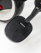 QPlay Tricicleta pentru copii Rito+ Gri pliabila cu spatar reglabil cu pozitie de somn 2 tipuri de suporti pentru picioarecopertina cu protectie UV si roti din cauciuc Eva