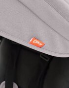 QPlay Tricicleta pentru copii Rito+ Gri pliabila cu spatar reglabil cu pozitie de somn 2 tipuri de suporti pentru picioarecopertina cu protectie UV si roti din cauciuc Eva