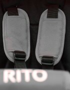 QPlay Tricicleta pentru copii Rito+ Gri pliabila cu spatar reglabil cu pozitie de somn 2 tipuri de suporti pentru picioarecopertina cu protectie UV si roti din cauciuc Eva