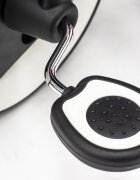 QPlay Tricicleta pentru copii Rito+ Rosu pliabila cu spatar reglabil cu pozitie de somn 2 tipuri de suporti pentru picioarecopertina cu protectie UV si roti din cauciuc Eva