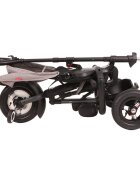 QPlay Tricicleta pentru copii Rito Rubber Gri cu roti din cauciuc pliabila maner telescopic sistem roata libera si greutate maxim suportata 25 kg