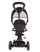 QPlay Tricicleta pentru copii Rito Rubber Negru cu roti din cauciuc pliabila maner telescopic sistem roata libera si greutate maxim suportata 25 kg