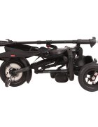 QPlay Tricicleta pentru copii Rito Rubber Negru cu roti din cauciuc pliabila maner telescopic sistem roata libera si greutate maxim suportata 25 kg