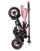 QPlay Tricicleta pentru copii Rito Rubber Roz cu roti din cauciuc pliabila maner telescopic sistem roata libera si greutate maxim suportata 25 kg
