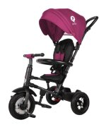 QPlay Tricicleta pentru copii Rito Rubber Violet cu roti din cauciuc pliabila maner telescopic sistem roata libera si greutate maxim suportata 25 kg