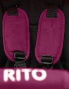 QPlay Tricicleta pentru copii Rito+ Violet pliabila cu spatar reglabil cu pozitie de somn 2 tipuri de suporti pentru picioarecopertina cu protectie UV si roti din cauciuc Eva