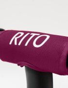 QPlay Tricicleta pentru copii Rito+ Violet pliabila cu spatar reglabil cu pozitie de somn 2 tipuri de suporti pentru picioarecopertina cu protectie UV si roti din cauciuc Eva