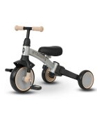QPlay Tricicleta pentru copii Stager Argintiu evolutiva pliabila scaun reglabil roti Eva suport pentru picioare maner parental reglabil