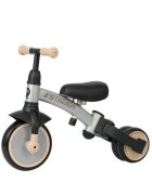 QPlay Tricicleta pentru copii Stager Argintiu evolutiva pliabila scaun reglabil roti Eva suport pentru picioare maner parental reglabil