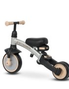 QPlay Tricicleta pentru copii Stager Argintiu evolutiva pliabila scaun reglabil roti Eva suport pentru picioare maner parental reglabil
