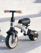 QPlay Tricicleta pentru copii Stager Argintiu evolutiva pliabila scaun reglabil roti Eva suport pentru picioare maner parental reglabil
