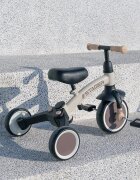 QPlay Tricicleta pentru copii Stager Maro evolutiva pliabila scaun reglabil roti Eva suport pentru picioare maner parental reglabil