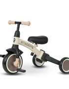 QPlay Tricicleta pentru copii Stager Maro evolutiva pliabila scaun reglabil roti Eva suport pentru picioare maner parental reglabil