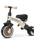 QPlay Tricicleta pentru copii Stager Maro evolutiva pliabila scaun reglabil roti Eva suport pentru picioare maner parental reglabil