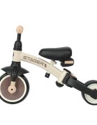 QPlay Tricicleta pentru copii Stager Maro evolutiva pliabila scaun reglabil roti Eva suport pentru picioare maner parental reglabil