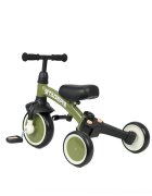 QPlay Tricicleta pentru copii Stager Verde evolutiva pliabila scaun reglabil roti Eva suport pentru picioare maner parental reglabil