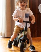 QPlay Tricicleta pentru copii Stager Verde evolutiva pliabila scaun reglabil roti Eva suport pentru picioare maner parental reglabil