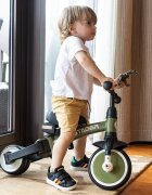QPlay Tricicleta pentru copii Stager Verde evolutiva pliabila scaun reglabil roti Eva suport pentru picioare maner parental reglabil