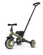 QPlay Tricicleta pentru copii Stager Verde evolutiva pliabila scaun reglabil roti Eva suport pentru picioare maner parental reglabil